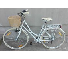 Dámsky bicykel 6 prevodov 19” rám 28” kolesá + košík + lampy