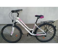 Trekingový cestný Core Bike Travel 17" ALU rám 28" kolesá 3x7 prevodov SHIMANO, uzamykateľná vidlica, Led svetlá