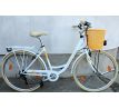 Dámsky mestský bicykel DaCapo s košíkom, 19" HI-TEN rám, 28" kolesá, 6 prevodo SHIMANO, svetlá