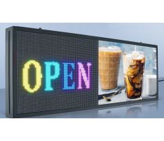 Farebná svetelná reklama LED panel displej 103x45cm s WiFi pripojením