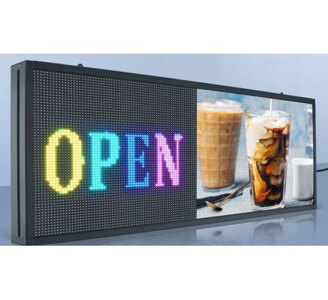 Farebná svetelná reklama LED panel displej 103x45cm s WiFi pripojením