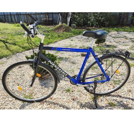 Zachovalý pánsky cestný trekingový bicykel NISHIKI HYBRID 402 ľahký 22" ALUMINIUM rám 3x8 prevodov SHIMANO