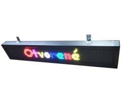 Svetelná reklama farebný led panel displej na bežiaci text 136x25cm s WiFi