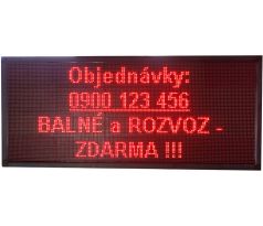 PROGRAMOVATEĽNÁ SVETELNÁ REKLAMA LED PANEL DISPLEJ 168x72cm