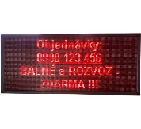 PROGRAMOVATEĽNÁ SVETELNÁ REKLAMA LED PANEL DISPLEJ 168x72cm