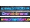 Farebná svetelná LED reklama pútač pás ohýbateľný flexibilný 133x19,2cm s diaľkovým ovládaním, aj do auta, napájanie 5V