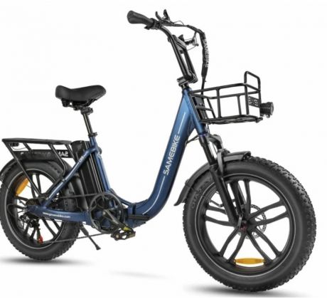 SAMEBIKE Pro elektrický skladací bicykel FAT BIKE TRIP s hliníkovým rámom a silným 500W motorom