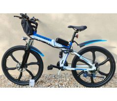 Celoodprúžený skladací elektrický horský bicykel ANCHEER s 26″ kolesami, 17" ľahkým hliníkovým rámom, 3x7 prrevodov SHIMANO, VÁHA len 23kg !