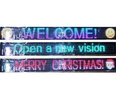 Flexibilná ohybná programovateľná FULL COLOR farebná reklama LED PÁS 176x19,2cm s diaľkovým ovládačom