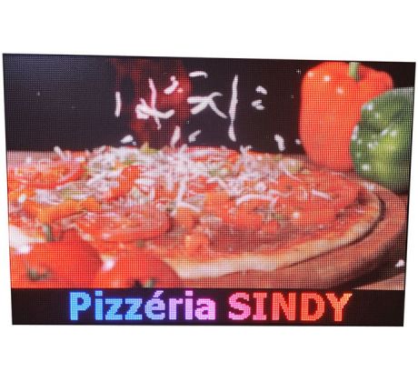 FULL COLOR svetelná LED reklama panel obrazovka na videoreklamy 3D texty 96x64cm aj na vonkajšie použitie