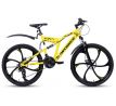 Horský celoodpružený bicykel MTB 18" rám 26" kolesá 3v7 prevodov SHIMANO, pre výšku 145-175 cm