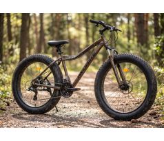 Odprúžený horský bicykel MTB FatBike 18" hliníkový rám 26" kolesá 3x7 prevodov SHIMANO
