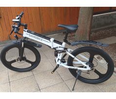 Celoodprúžený skladací elektrický bicykel SAMEBIKE LO26-II motor 350W AKU 48V
